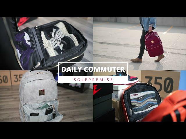 Tumbled Leather Daily Commuter Bag - Luxury Weekend Backpack that Holds 3 Pairs of Shoes
