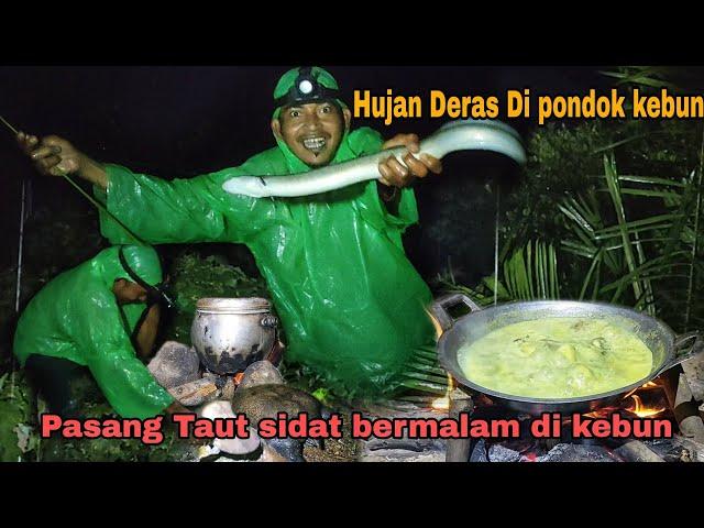 diguyur hujan deras pasang taut sidat bermalam di kebun