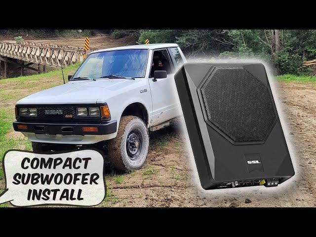 How to install a compact subwoofer (super easy) - Nissan 720