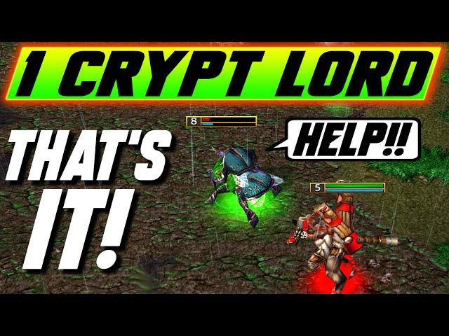 1 CRYPT LORD, NOTHING ELSE! - WC3 - Grubby