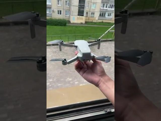 Запуск Дрона DJI Mini 2 из окна⭐️#shorts