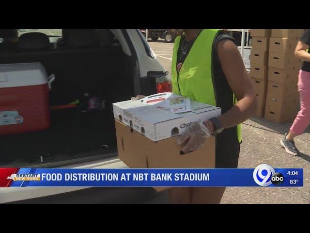 Food distribution at NBT Bank Stadium