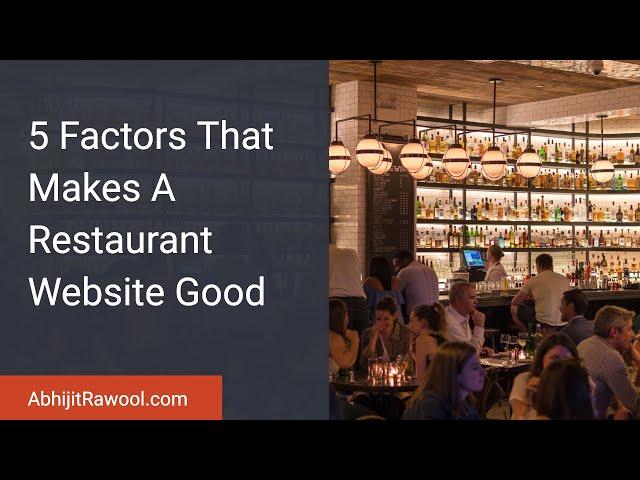 5 Factors That Makes A Restaurant Website Good