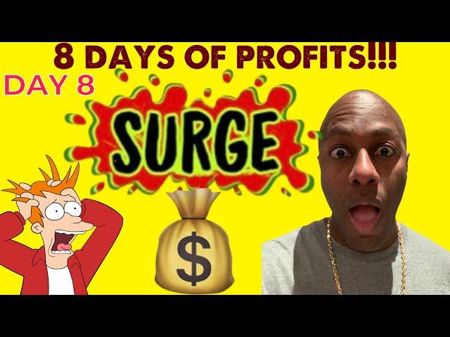 Surge | Day 8 Results..over 100% Gains!! #surge #defi #crypto #dripx #cryptocurrency #gosurge