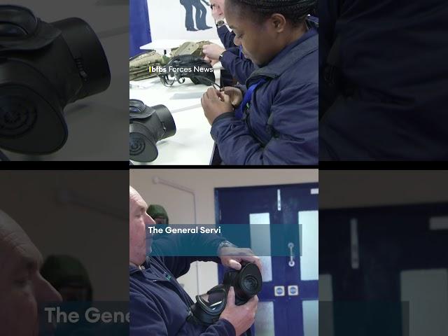 Royal Navy recruits learn how to face a gas attack ️