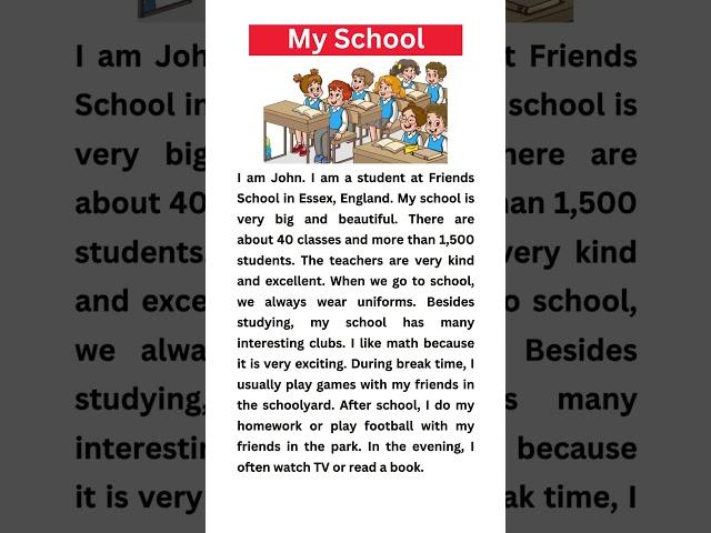 My School #english #reading #story #englishspeaking #storytelling #storytime #shorts #shortsvideo