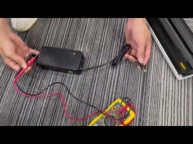 How to test the ebike battery charger voltage?