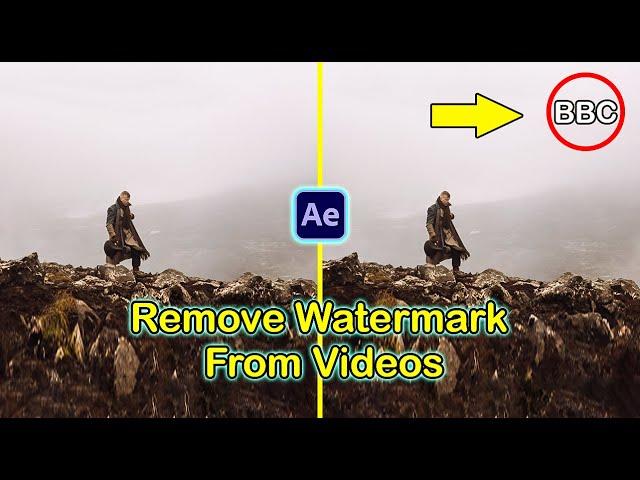 How to remove watermark from video with After Effects in 2023 content aware fill tool After Effects