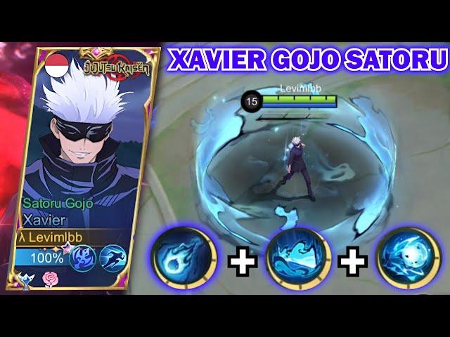 XAVIER GOJO SATORU SKIN!! Levimlbb Review Skin MLBB X JUJUTSU KAISEN | Xavier Gameplay | MLBB