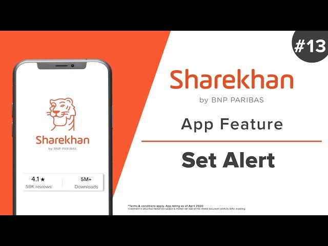 How to set alert on the Sharekhan App | Sharekhan App Features