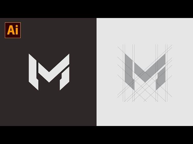 Cara membuat logo letter M modern di adobe illustrator