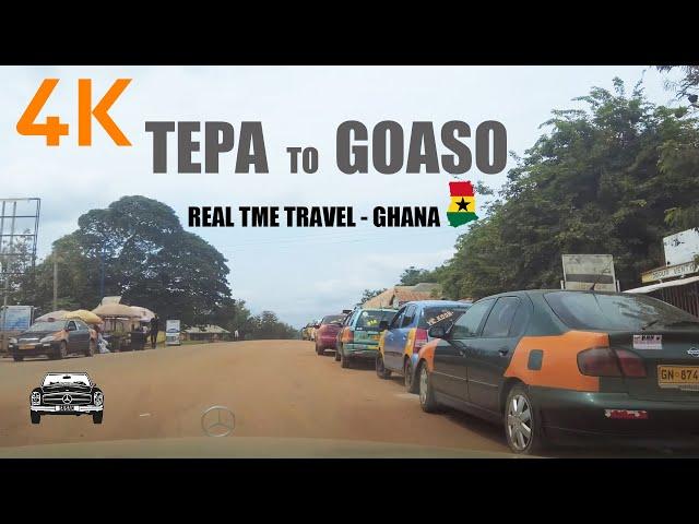 Tepa To Goaso Road Travel with a Mercedes Benz W202 C180 in Ghana 4K