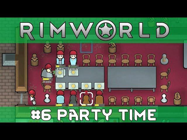 RIMWORLD | #6 - Scythers Raid & Party Time - New Temperate Forest Biome Base - 30+ Pawn goal.