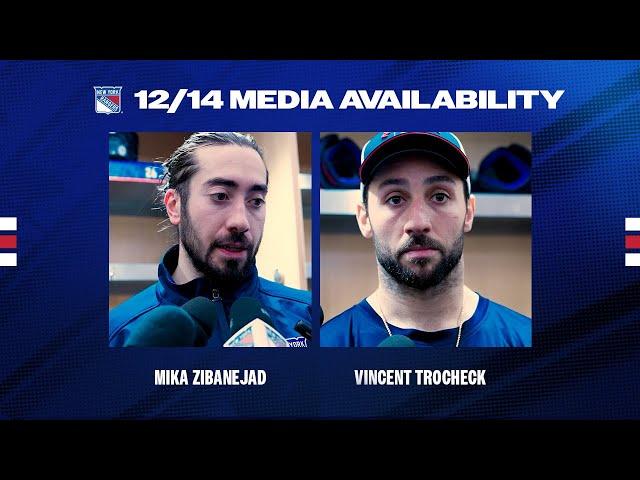 NYR vs LAK: Mika Zibanejad and Vincent Trocheck Postgame Media Availability | Dec. 14, 2024