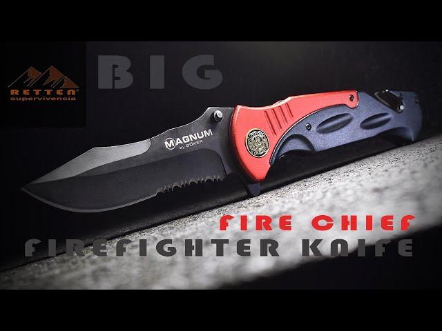 Boker Magnum Fire Chief Big Firefighter Knife - Awesome tool - Unboxing - Retten supervivencia