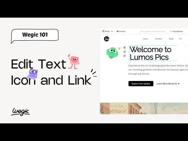 Wegic 101: Basic Usage Guide 2 —— Edit Text, Icon and Link