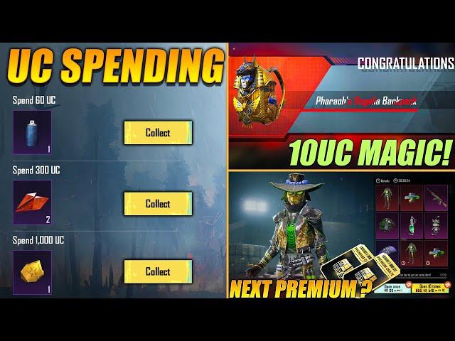 SURPRISE!  BGMI UC SPENDING EVENT || GOT 10UC PHARAOH MYTHIC BAGPACK || NEXT PREMIUM CRATE.