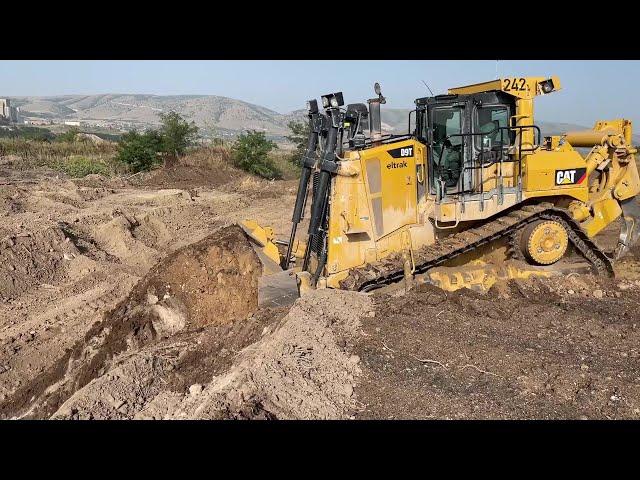 Caterpillar D9T Bulldozer Working On Huge Mining Area