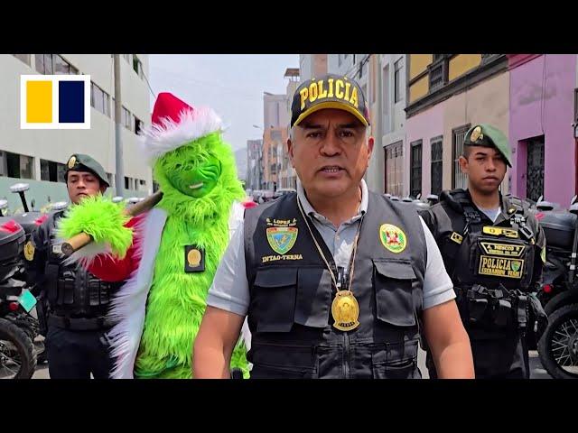 The Grinch leads a drug bust in Peru