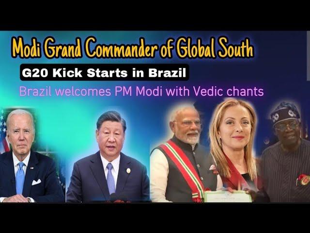 Grand Commander of the Order Award for Modi. G20 Brazil welcomes Modi with Vedic chants