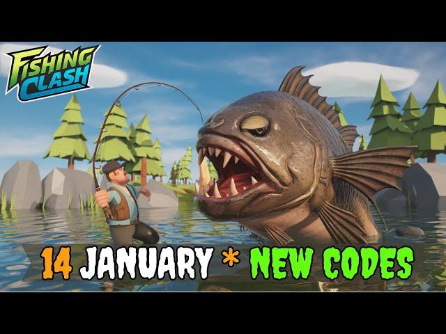 14 JAN CODES FISHING CLASH CODES 2025 - FISHING CLASH GIFT CODES - FISH CLASH CODES