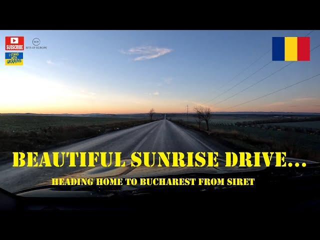 STUNNING DRIVE! - Sunrise over Northern #ROMANIA - Siret - Balcauti - December 2022 - 