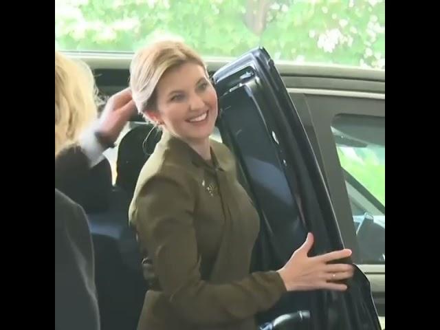 Ukraine's first lady Olena Zelenska arrives at the State Department in Washington