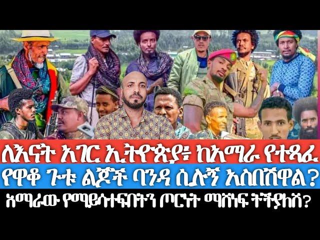 ለእናት አገር ኢትዮጵያ-ከአማራ የተጻፈ/እኔ እምልሽ ኢትዮጵያዬ..የዋቆ ጉቱ ልጆች ባንዳ ሲሉኝ አስበሽዋል?/አማራው የማይሳተፍበትን ጦርነት ማሸነፍ ትችያለሽ?