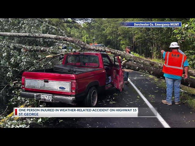 1 injured in weather-related incident on Wire Road