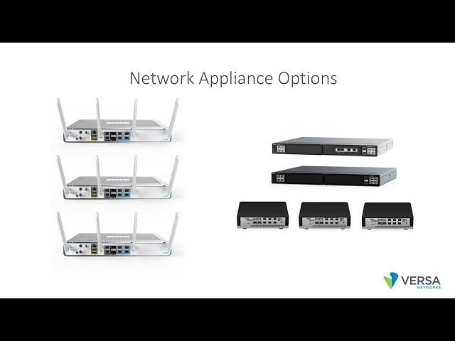 What are the network appliance options for Versa Secure SD-WAN solution?