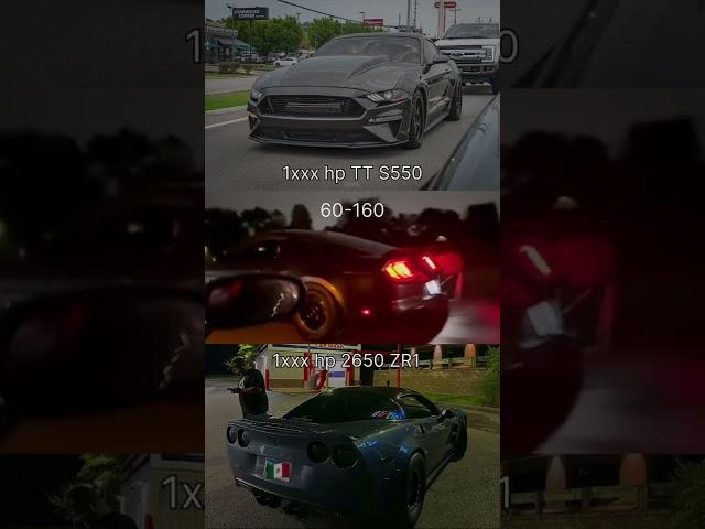 Twin turbo mustang vs 2650 Chevy corvette ZR1