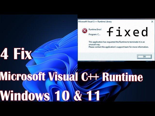 4  Fix Microsoft Visual C++ Runtime on Windows 10/11