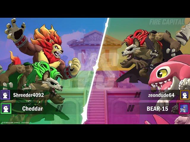 Rivals of Aether II - Cheddar vs Shreeder4092 vs BEAR-15 vs zeondude64