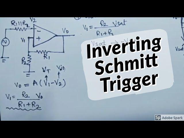 INVERTING SCHMITT TRIGGER using op-amp | In Hindi | Electronics Subjectified