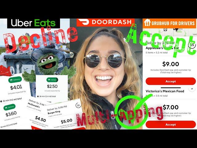 Uber Eats, DoorDash, And GrubHub Driver Ride Along | Multi Apping | Part 1