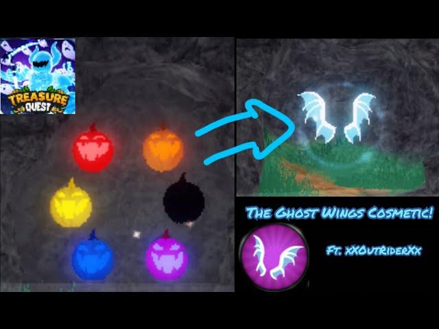 How to get the Ghost Wings Cosmetic + Badge | Roblox - Treasure Quest (Ft. xXOutRiderXx)