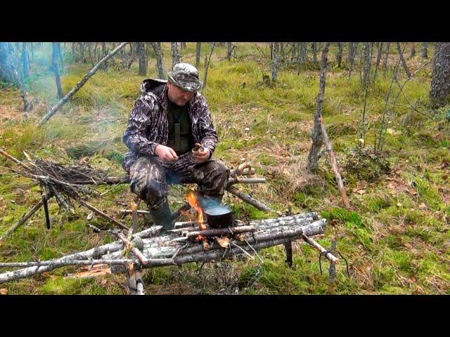Стоянка на болоте | Компот из клюквы | Кружка из гриба | Бушкрафт | Одиночный поход | пвд