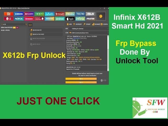 Infinix X612B Frp Bypass, Unlock Tool