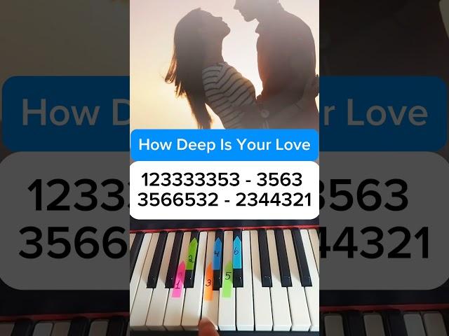 How Deep Is Your Love - Easy Piano Tutorial #shorts #piano #pianotutorial