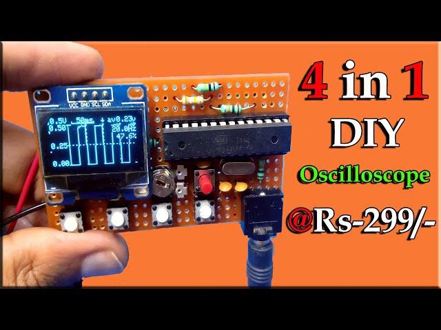 Oscilloscope DIY 4 in 1 | How To Make Arduino Oled Display Oscilloscope | Make Cheap Oscilloscope