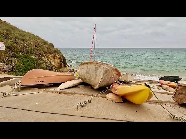 Olhos de Água Fishing Village, Algarve, Portugal Walking tor4K HDR 60fps