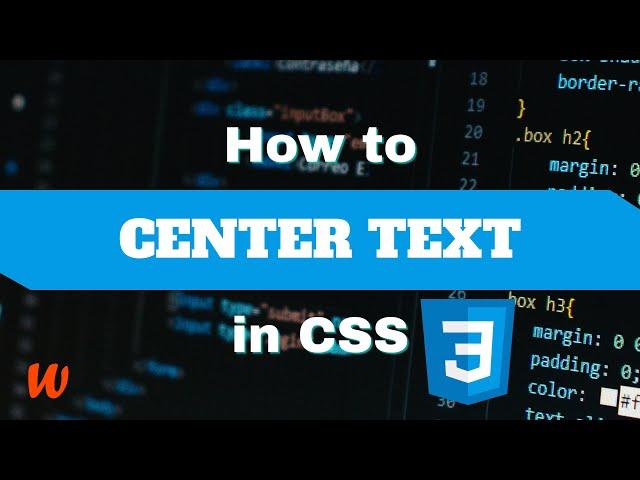 How to center text horizontally and vertically in CSS | CSS tutorial