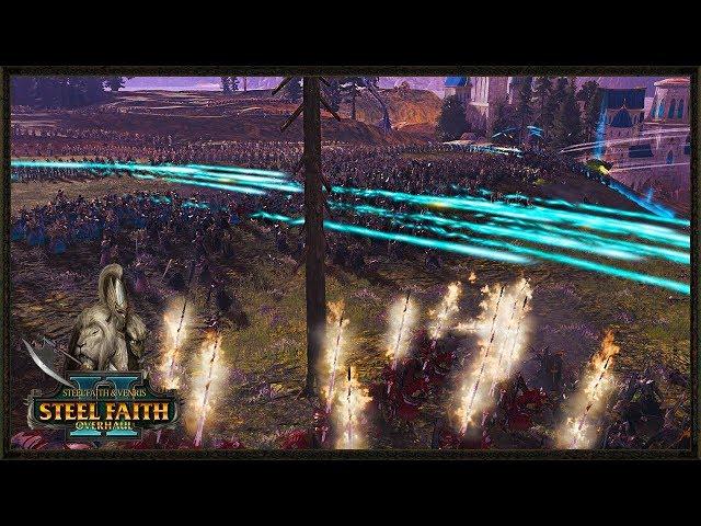 Dark Elves Vs High Elves - Steel Faith Overhaul - Total War: Warhammer 2 Gameplay