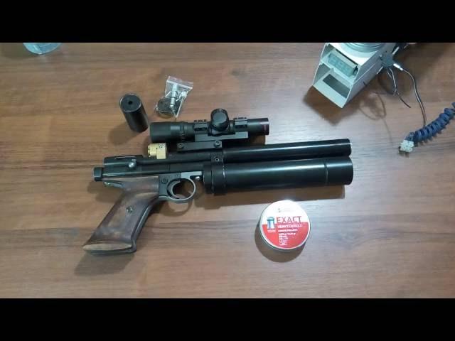 PCP 1377 4.5mm airgun pistol over 300m/s