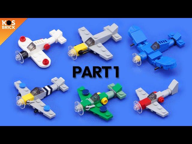 Lego WW2 Military Planes Mini Vehicles - Part 1 (Tutorial)