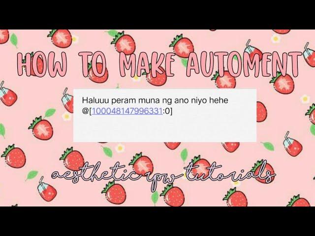 how to make automent