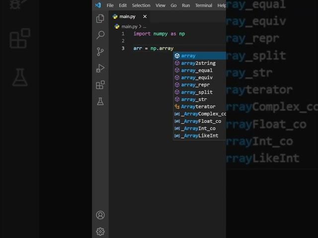 how to create arrays using NumPy in Python #shorts