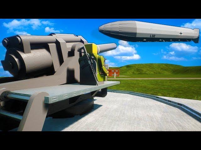 EPIC ARTILLERY VS AIRSHIP BATTLE! - Brick Rigs Multiplayer Roleplay