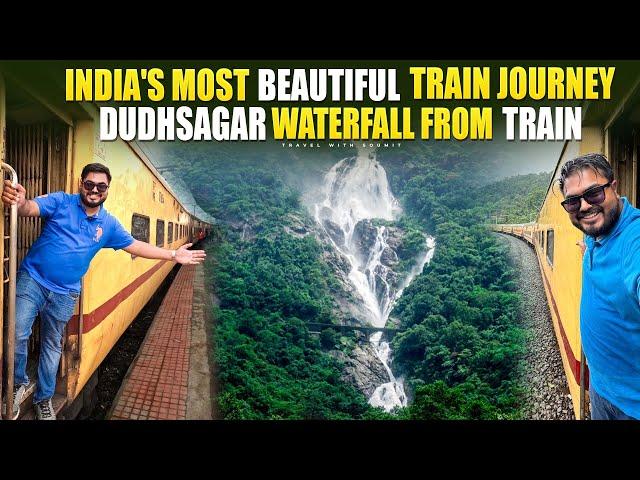 Train journey to DUDHSAGAR FALLS | Kolkata to Goa AMRAVATI Express | SCENIC Train Journey