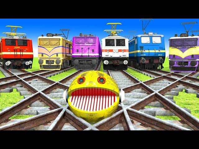 【踏切アニメ】あぶない電車 TRAIN THOMAS Vs 3 TRAIN Crossing  Fumikiri 3D Railroad Crossing Animation